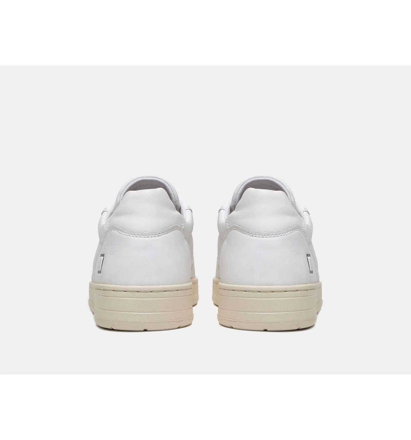 D.A.T.E. uomo COURT BASIC WHITE scarpa sneakers pelle bianco