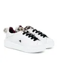 Sneakers Ed Parrish in pelle e cavallino bianco e marrone